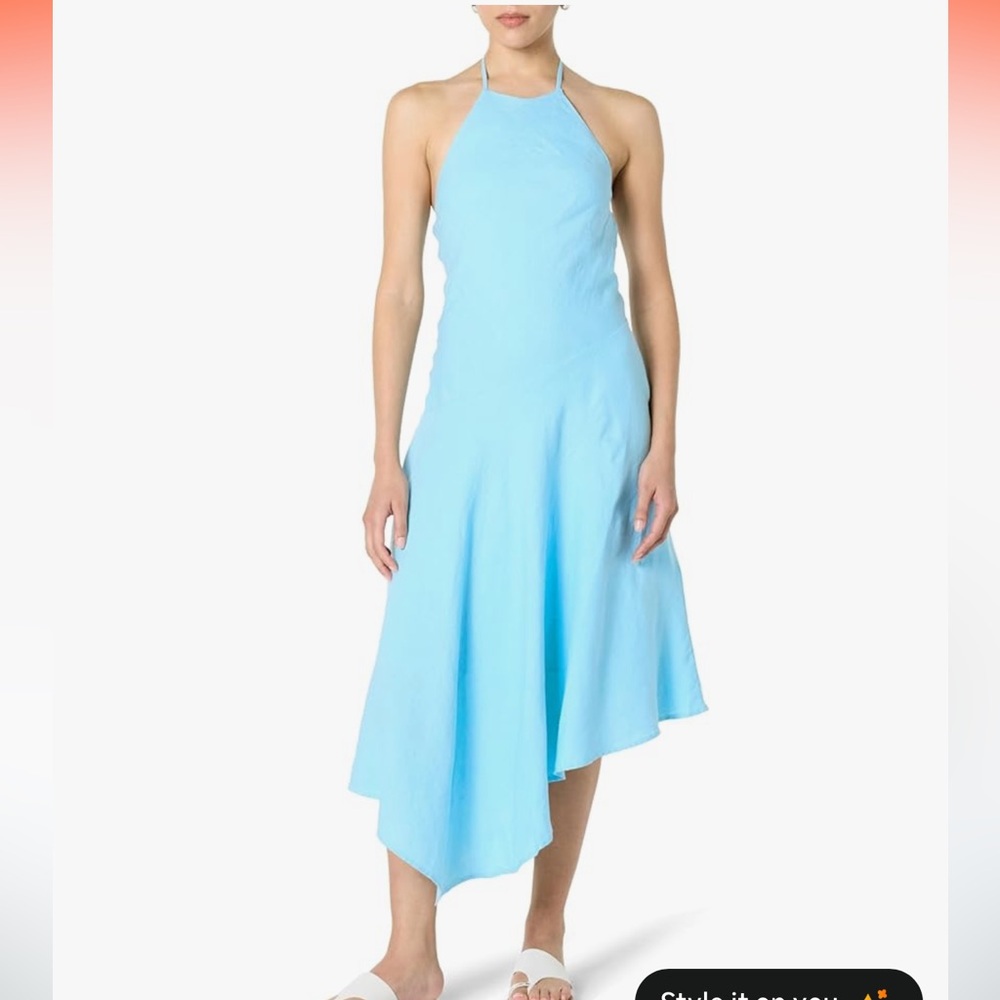 NEW The Drop Womens Ciga Halter Linen Maxi Dress (S)